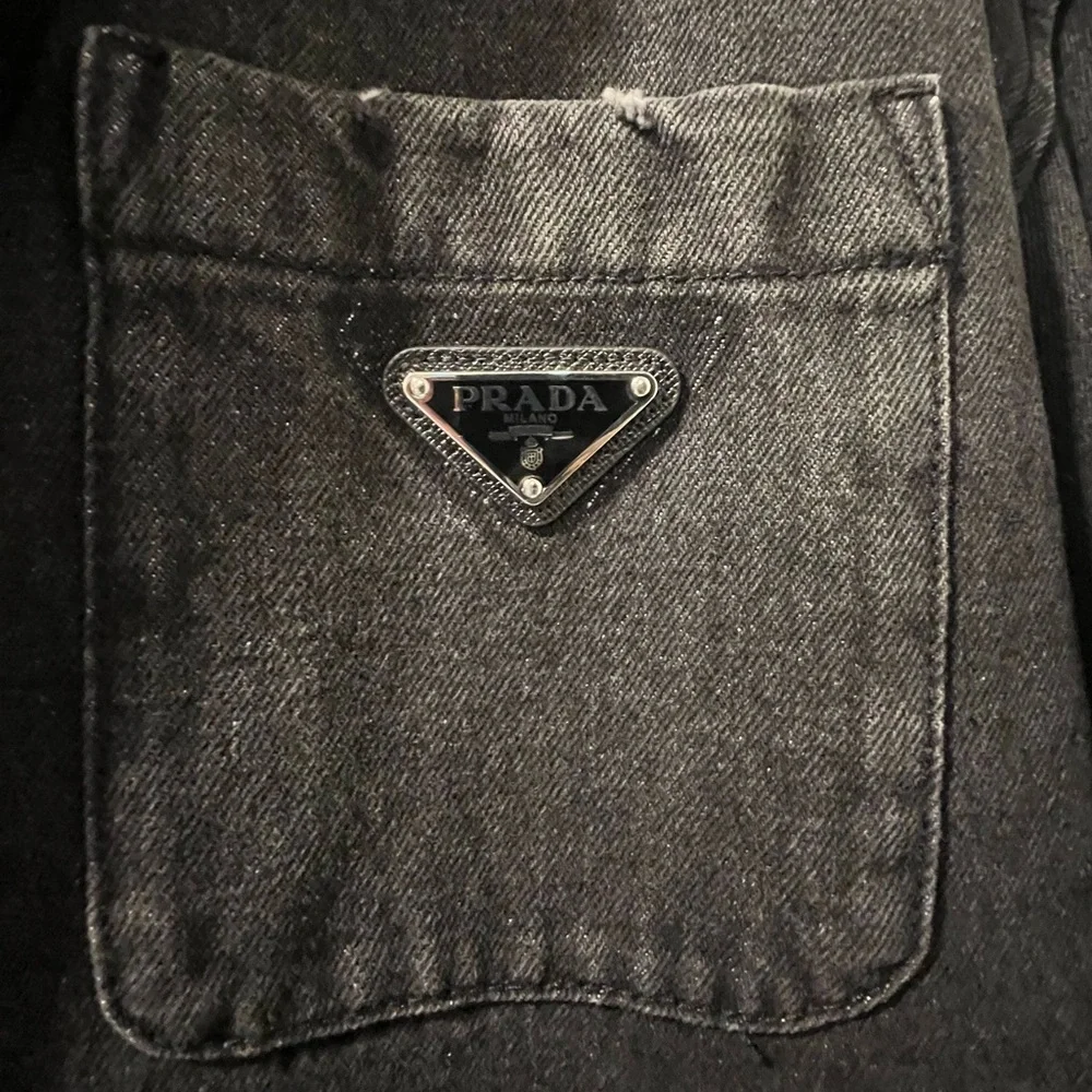 Prada Black Lightweight Shirt Jacket - Picture 3 of 10